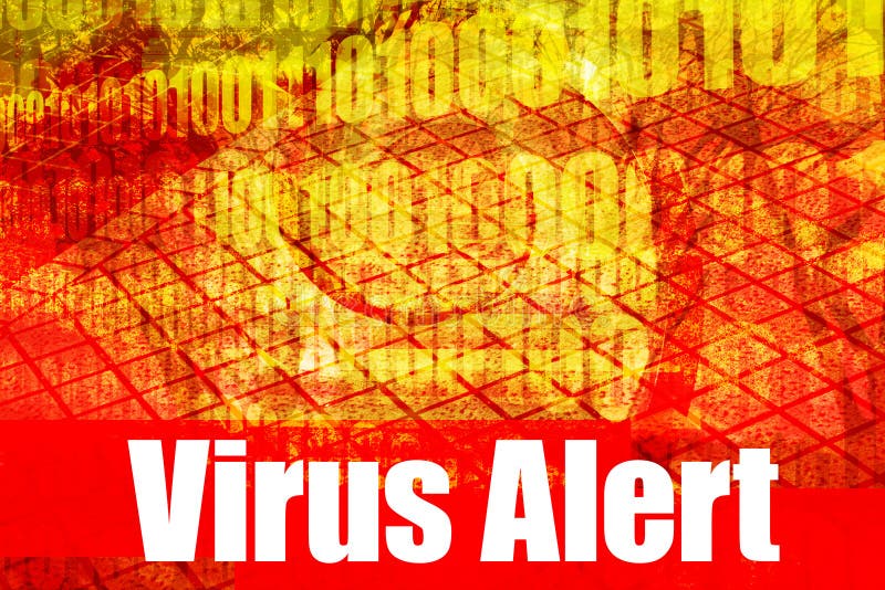 Messaggio d'avvertimento attento del virus