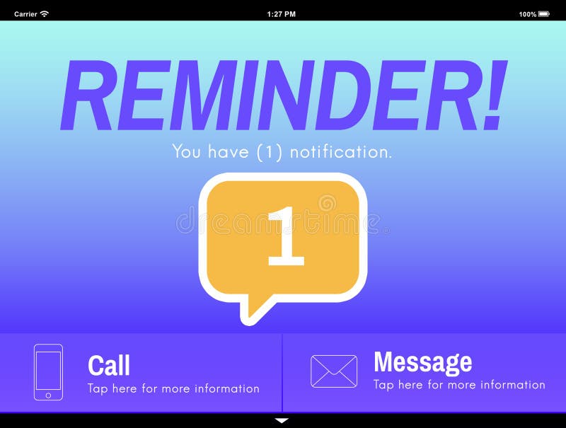 Reminder Notification Alert Exclamation Point Concept Stock Photo