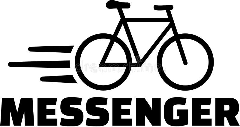 Messenger with bike icon vector illustration