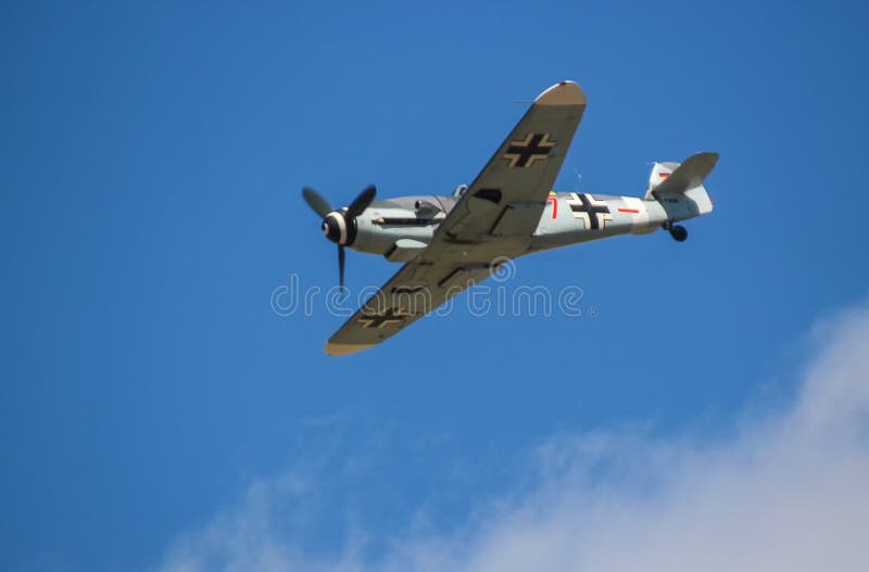 A Messerscgmitt BF-109 fighter plane from World War II