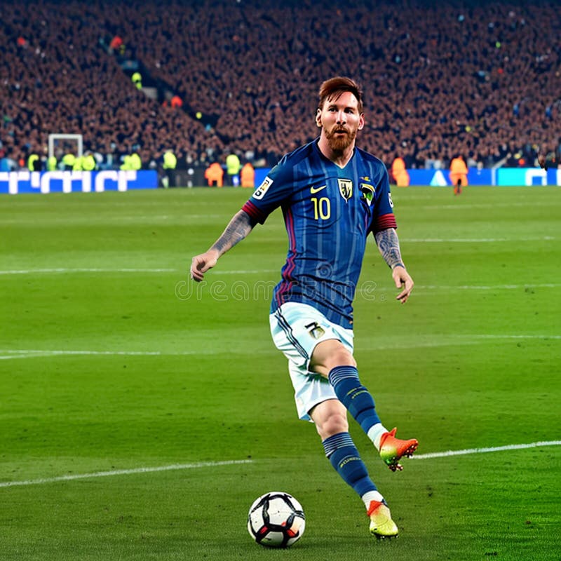 Messi the football superstar stock photos