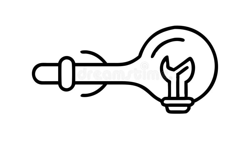 Messung von Ideenglühbirnen Symbol für Evaluierung und Optimierung Vektordesign Generative AI lizenzfreie abbildung