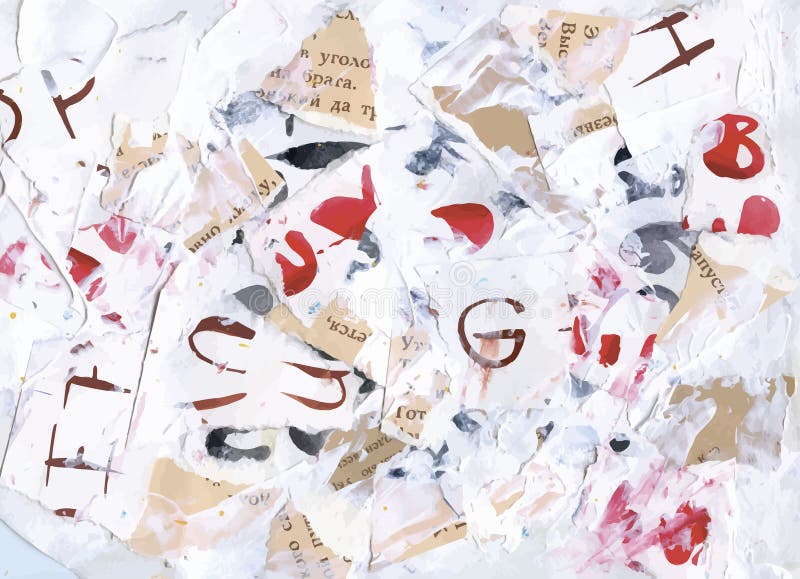 Messy abstract watercolor alphabet background. Stencil font numbers vectors