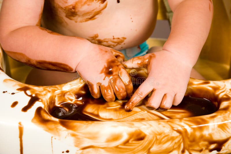 Messy Baby Isolated royalty free stock photo