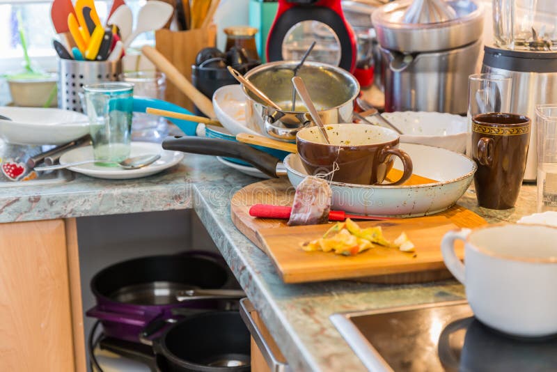 Messy and dirty kitchen - Compulsive Hoarding Syndrom