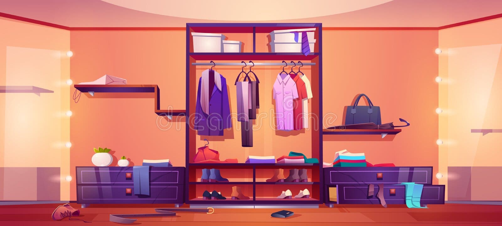 71_Walkin_closet_in_3 stock illustration. Illustration of estate ...