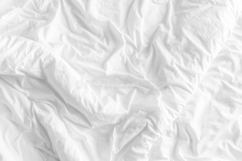 Messy white bed sheets stock image. Image of material - 128732713