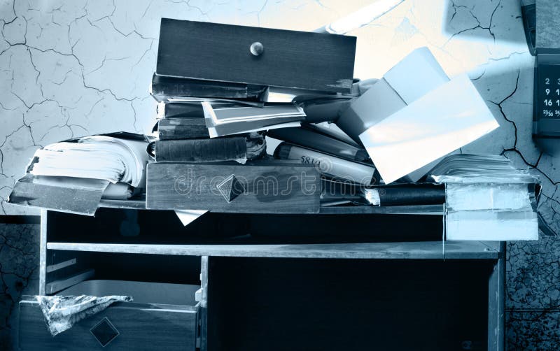 Messy workplace stock image. Image of business, journal - 39548813