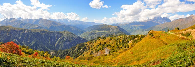 Mestia-Ushguli trek, Svaneti Georgia royalty free stock photography