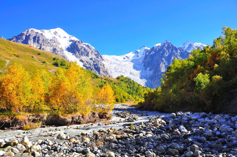 Mestia-Ushguli trek, Svaneti Georgia stock photos