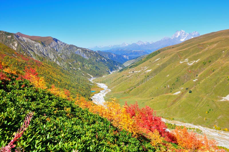 Mestia-Ushguli trek, Svaneti Georgia royalty free stock photos