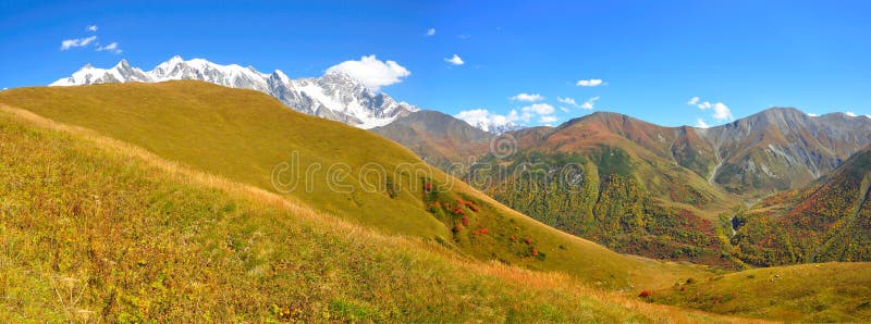 Mestia-Ushguli trek, Svaneti Georgia stock images