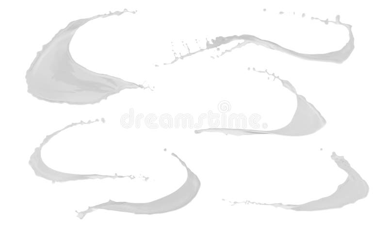 Met abstracte spetsels van melk op de achtergrond stock illustratie