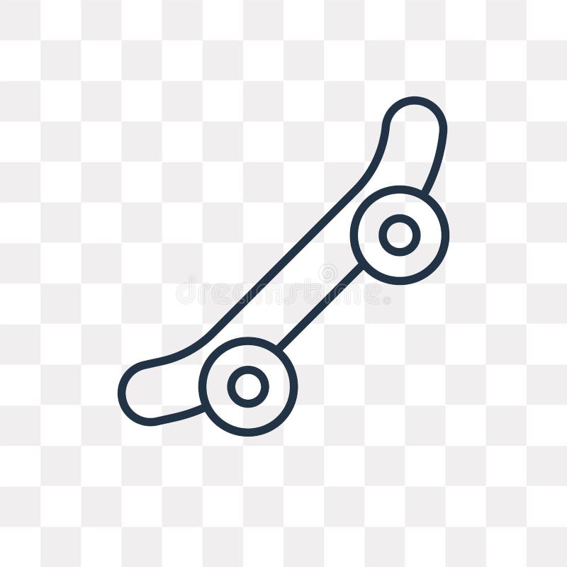 Met een skateboard rijdend vectordiepictogram op transparante achtergrond, Li wordt geïsoleerd royalty-vrije illustratie Met een skateboard rijdend vectordiepictogram op transparante achtergrond, Li wordt geïsoleerd royalty-vrije illustratie