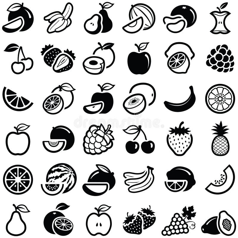 Vectorillustratie van een fruiticoon vector illustratie