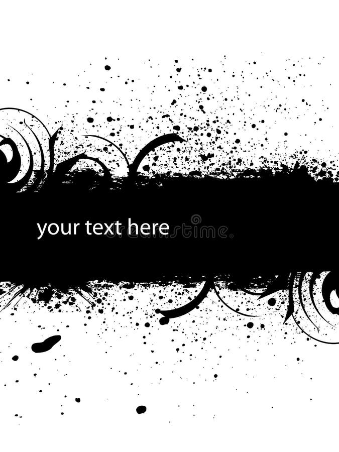 Met inkt besmeurde dribble strook vector illustratie Met inkt besmeurde dribble strook vector illustratie