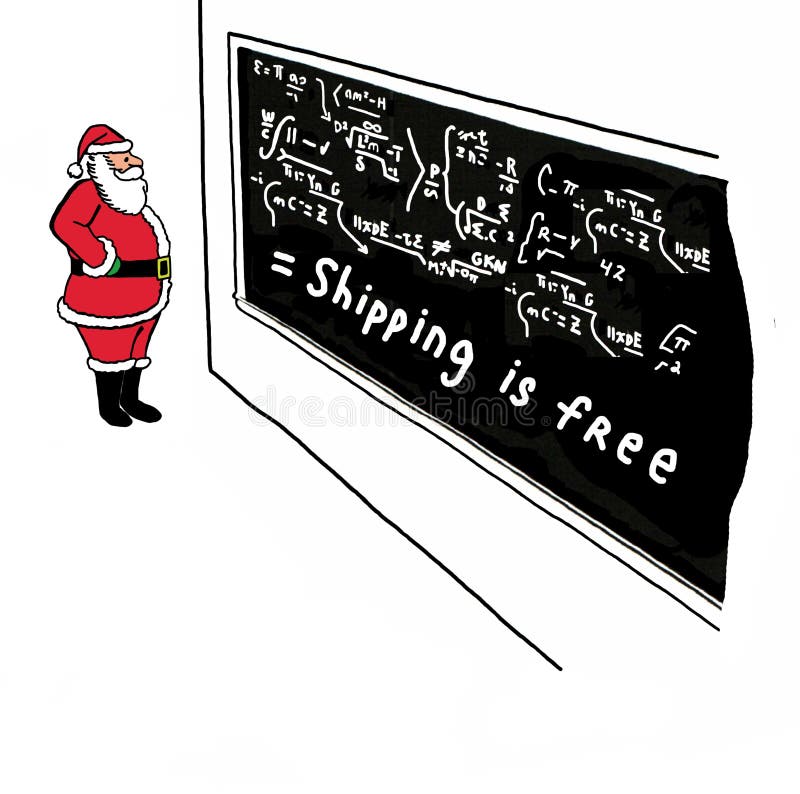Met Kerstman, is Verschepen Vrij vector illustratie Met Kerstman, is Verschepen Vrij vector illustratie