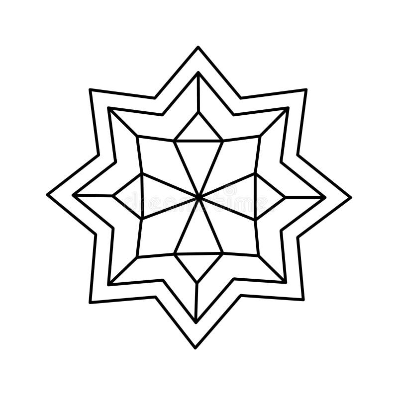 Met mandala bekleed element stock illustratie