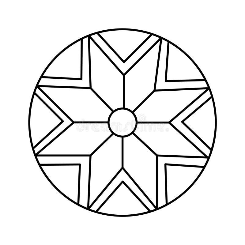 Met mandala bekleed element vector illustratie