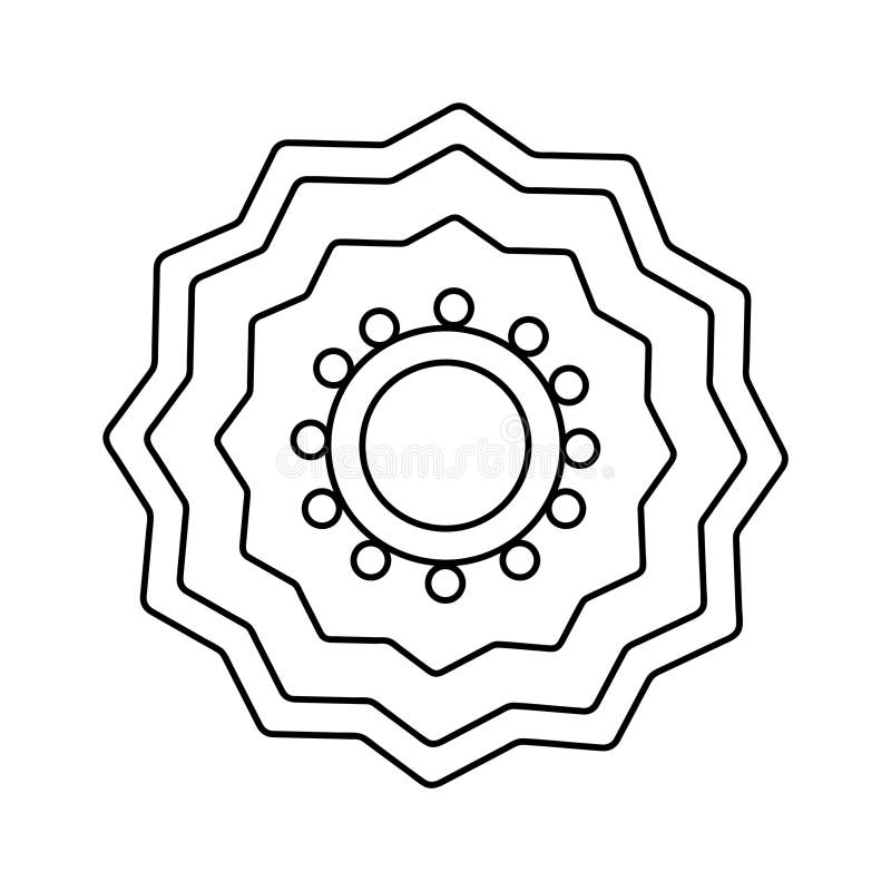 Met mandala bekleed element royalty-vrije illustratie