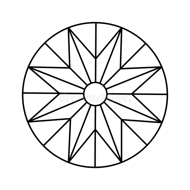 Met mandala bekleed element vector illustratie