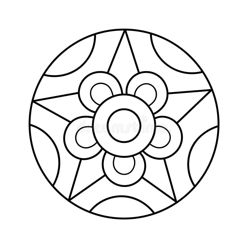 Met mandala bekleed element royalty-vrije illustratie