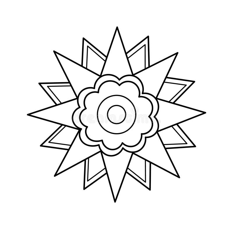 Met mandala bekleed element royalty-vrije illustratie