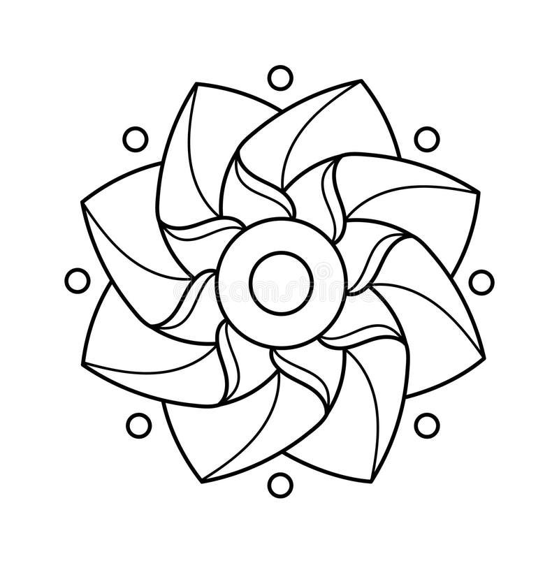 Met mandala bekleed element vector illustratie
