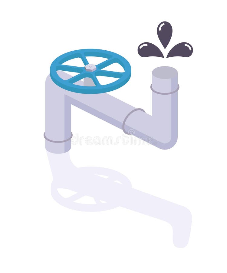 Metaalpijp voor aardgasleiding, benzine en aardoliemiddelen vector illustratie Metaalpijp voor aardgasleiding, benzine en aardoliemiddelen vector illustratie