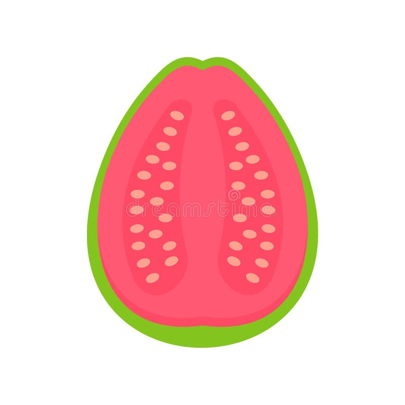 Half of guava icon. Flat illustration of half of guava vector icon for web design. Half of guava icon. Flat illustration of half of guava vector icon for web design