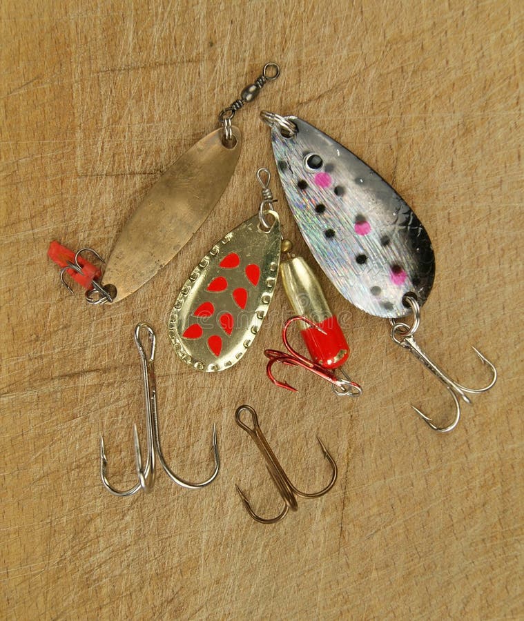 Metal angling baits stock photo. Image of equipment, bait 31334862