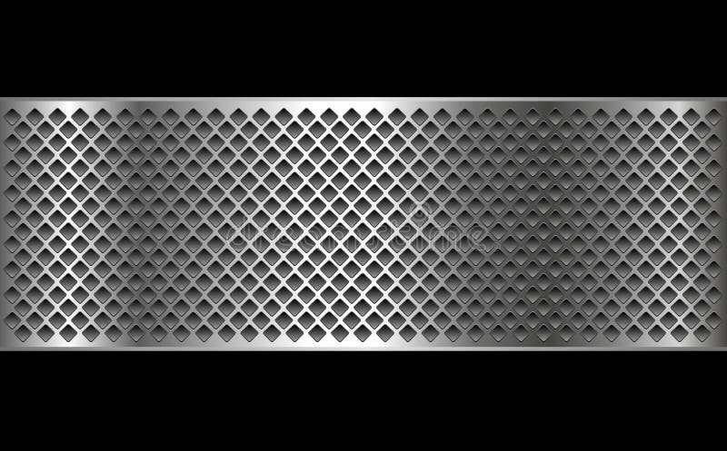 Metal background shiny silver chrome metallic with halftone dots pattern silver polished steel texture wallpaper d vector ilustração royalty free