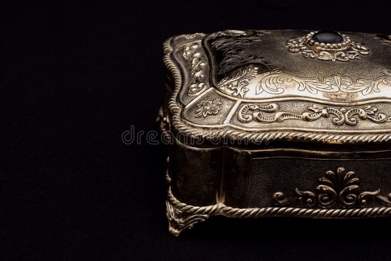 Silver Vintage Jewelery Box Stock Photo Image of object, music: 144765046