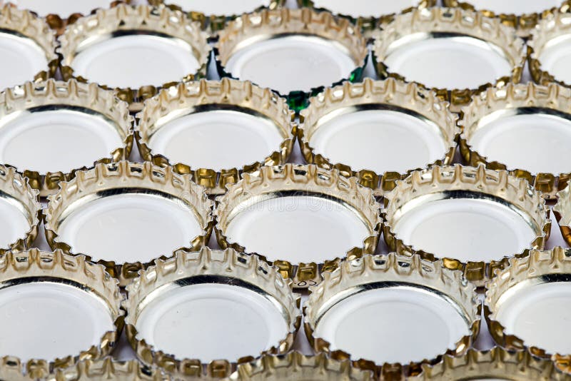 Metal Beer Bottle Caps.abstract Background Stock Photo Image of label