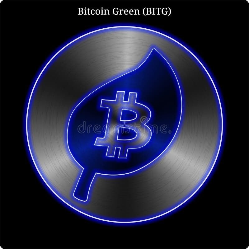 Green bitcoin. Bitcoin Neon Red.