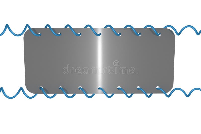 Metal blank signboard royalty free illustration