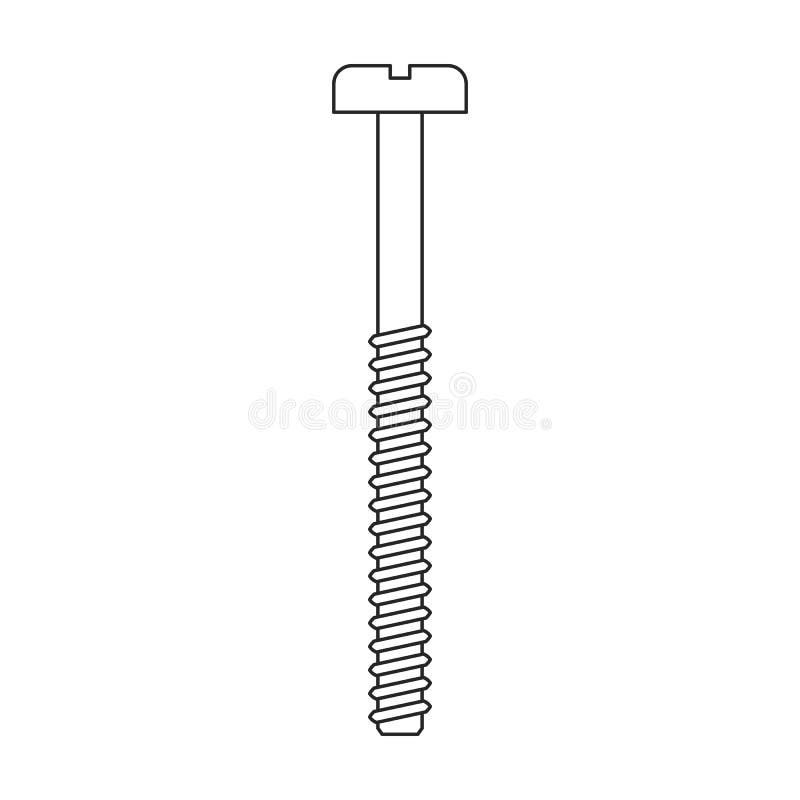 Metal Bolt Vector Icon.Cartoon Vector Icon Isolated on White Background