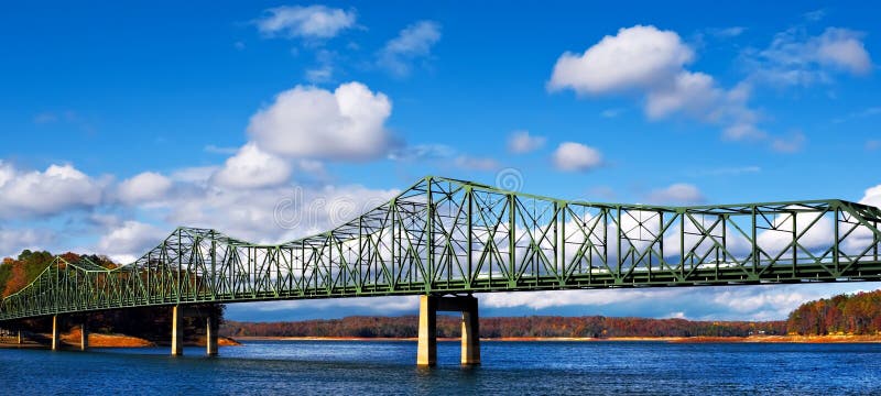 Metal bridge in the Fall royalty free stock images Metal bridge in the Fall royalty free stock images