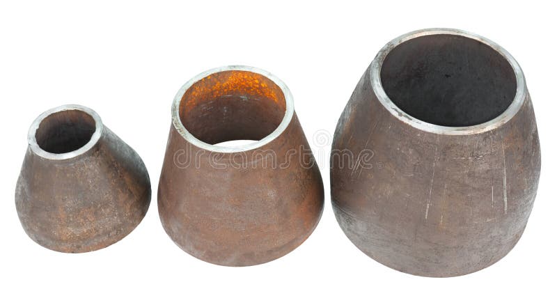 Some metal bushings (fittings) for pipe welding