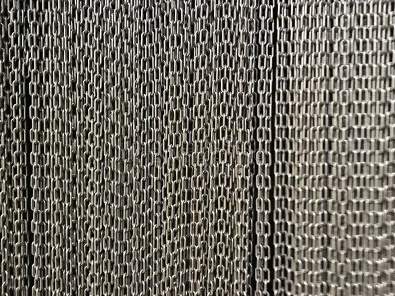 The metal beaded chain link curtain background. Photo image