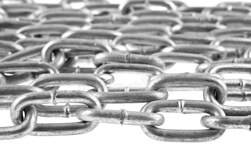 Metal Chain Isolated on White Background Stock Image Image of lock