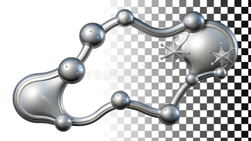 Metal chain links, chain segments, industrial chain, linked metal, chain icon png transparent image Generative AI vector illustration