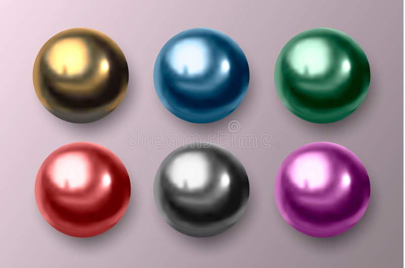 Metal colorido e bolas plásticas Ilustração do vetor ilustração stock Metal colorido e bolas plásticas Ilustração do vetor ilustração stock
