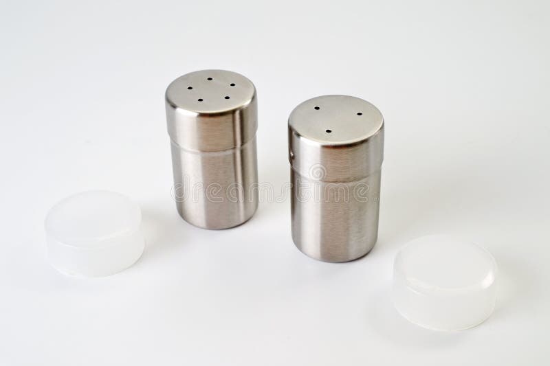 Metal Containers with Holes in the Lids for Salt and Pepper, for