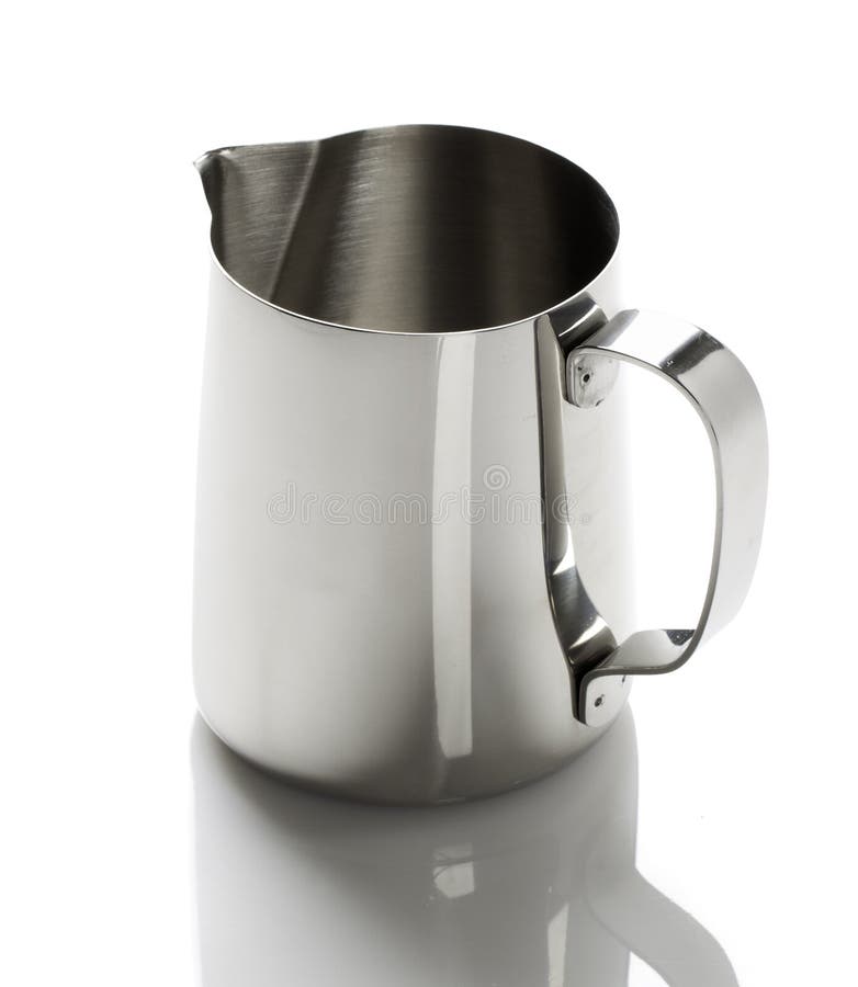 Metal cup with a spout stock image. Image of white, heat - 28600897