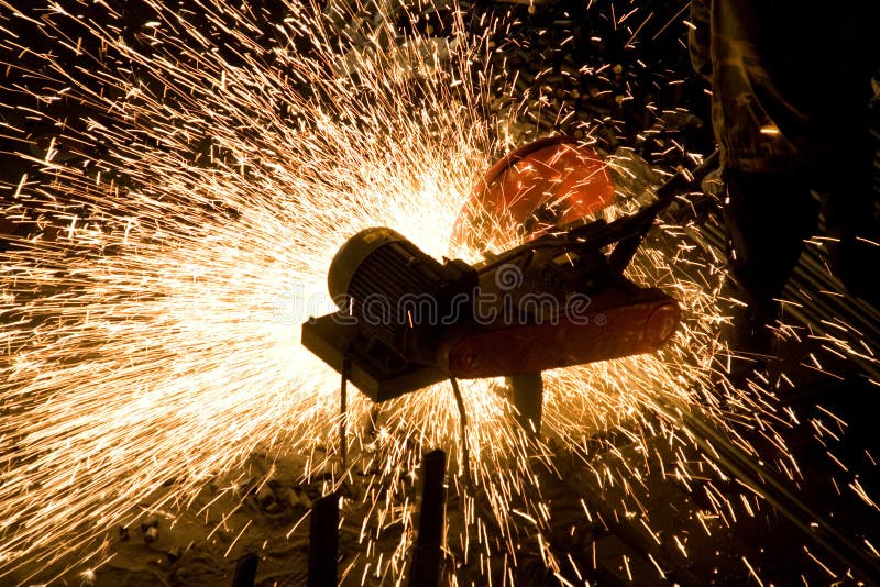 Metal cutting stock photo