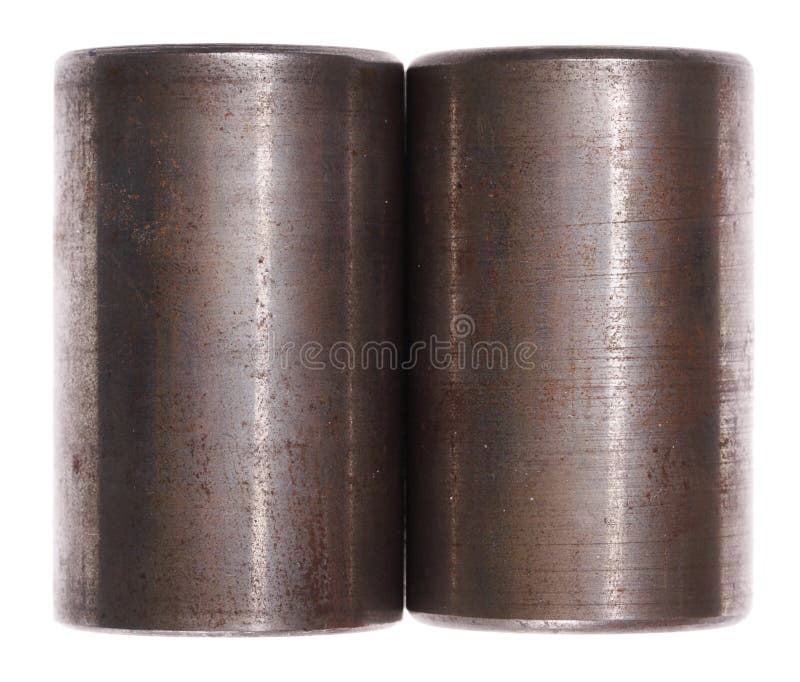 Metal cylinders. stock photo. Image of scratched, parts 9704504