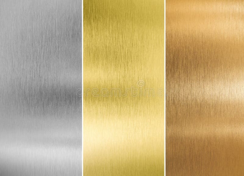 Metal de alta calidad de la plata, del oro y del bronce fotografía de archivo libre de regalías Metal de alta calidad de la plata, del oro y del bronce fotografía de archivo libre de regalías