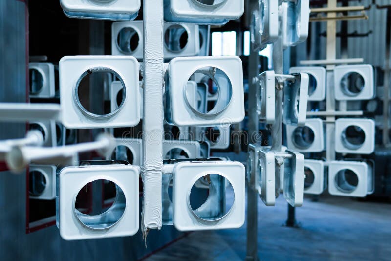 Metal Details on Hooks after Powder Painting and Surface Preparation