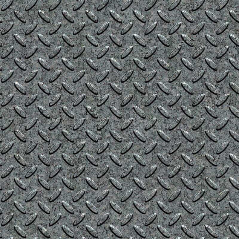 Metal Diamond Plate. Seamless Tileable Texture.